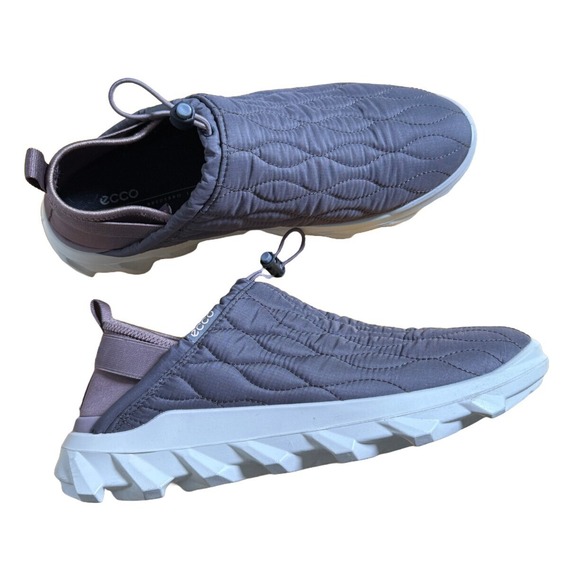 Ecco Mx Quilted WOMENS EU 40 US 9-9.5 PRE-OWNED Slipper Sneakers PrimaLoft BROWN - Picture 1 of 16